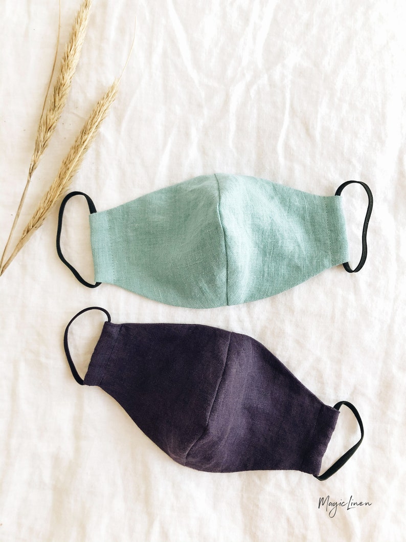 Linen face mask. Fabric face mask. Reusable face mask 