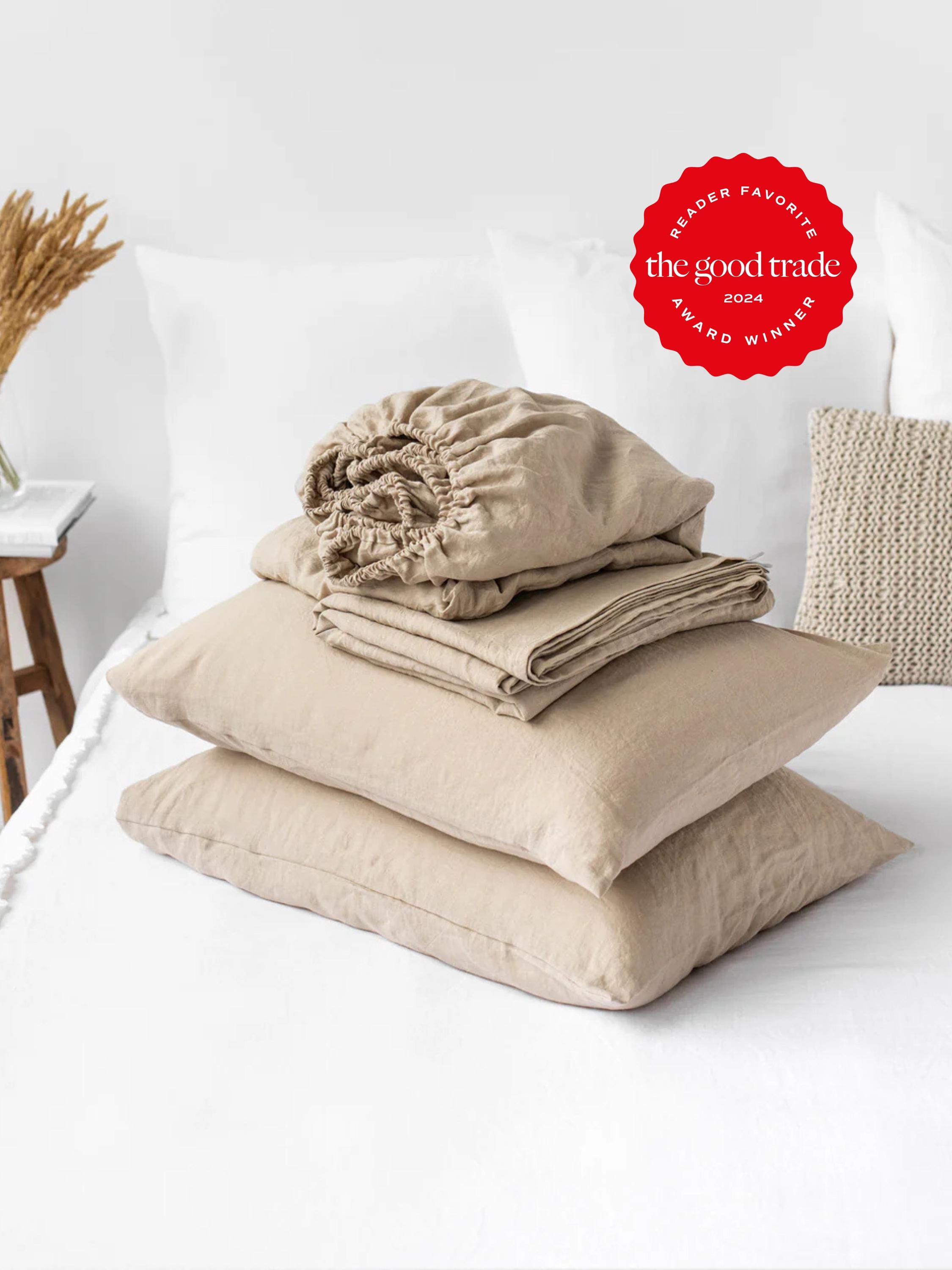 CITTÀ SOVE LINEN FLAT SHEET Ivy 255x260 Linen Flat Sheets