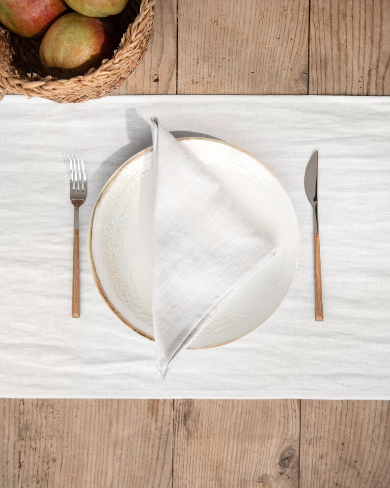 Light Gray linen napkin set of 2. Handmade, stone washed linen napkin set. Gray linen napkins. Table decor, table linens Light gray