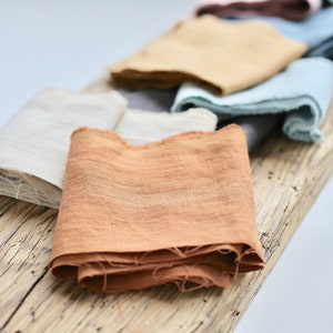 Linen fabric remnants Set of 5 in one color / Linen leftovers / Linen fabric scraps / DIY / Zero waste scraps image 3
