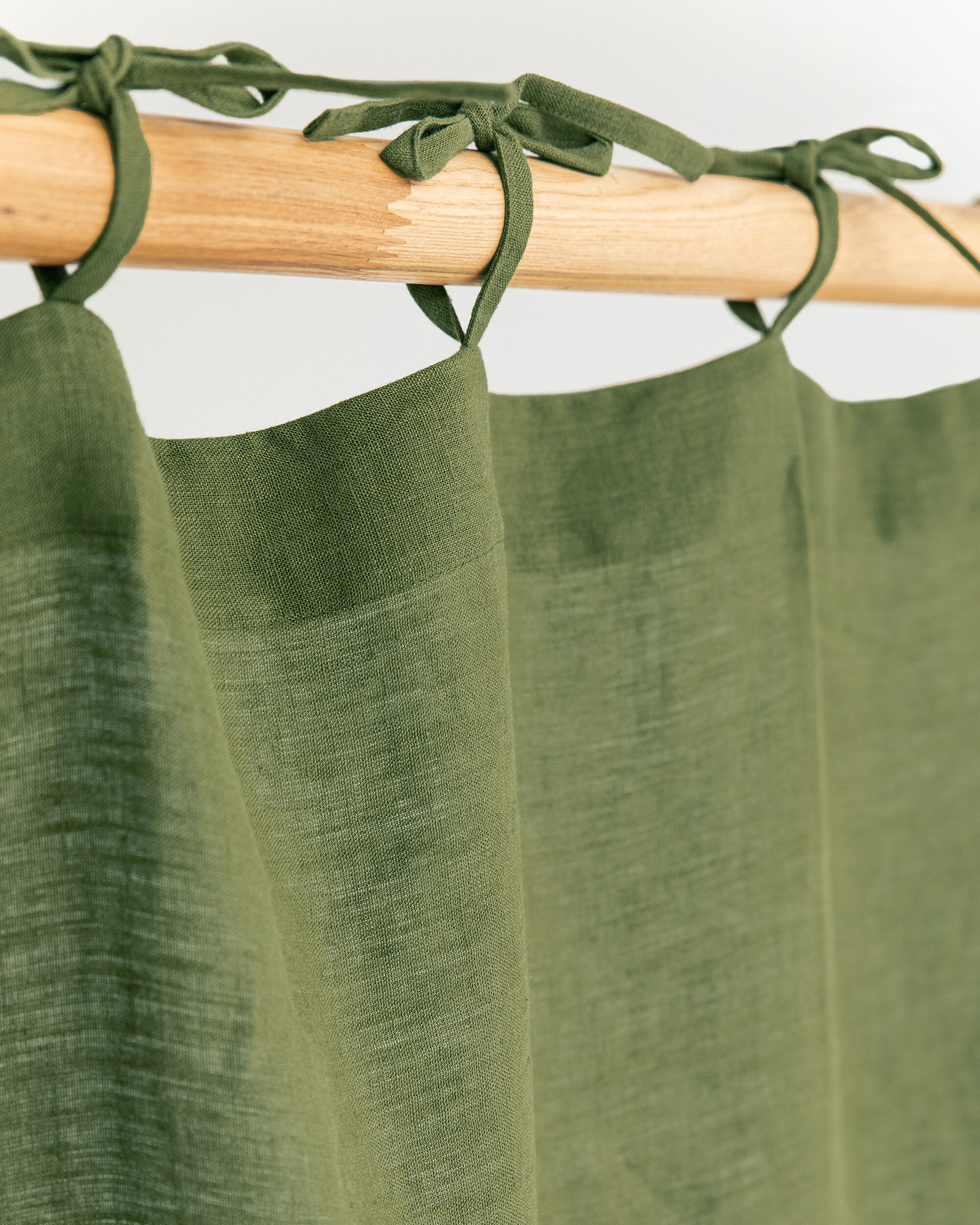 Tie Top Linen Curtain Panel Various Colours 1 Pcs. Etsy Australia