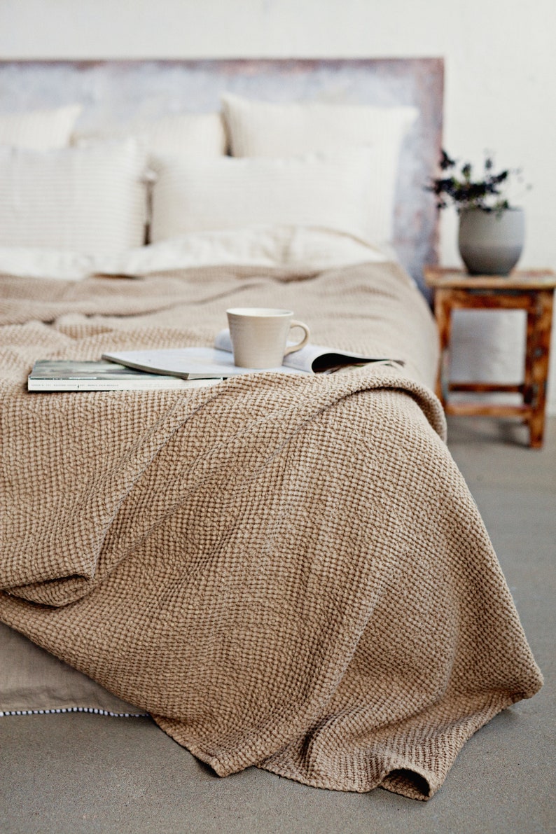 Linen Blanket In Beige Bedspread Waffle Pattern Coverlet Linen Throw Blanket Light Brown Linen Bed Throw In King Queen Sizes Throws Blankets Throws Gkjwonosaricom Linen Blanket In Beige Bedspread Waffle Pattern Coverlet Linen Throw Blanket Light Brown Linen Bed Throw In King Queen Sizes Throws Blankets Throws Gkjwonosaricom