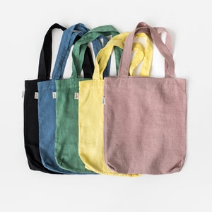 Linen tote bag. Linen bag in various colors. Linen shopping bag. image 4