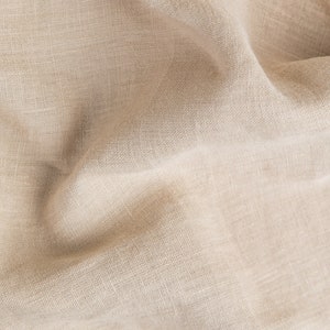 Linen sheet set in Natural Linen Oatmeal color. Fitted sheet, flat sheet, 2 pillow cases. Twin, Queen, King. image 2