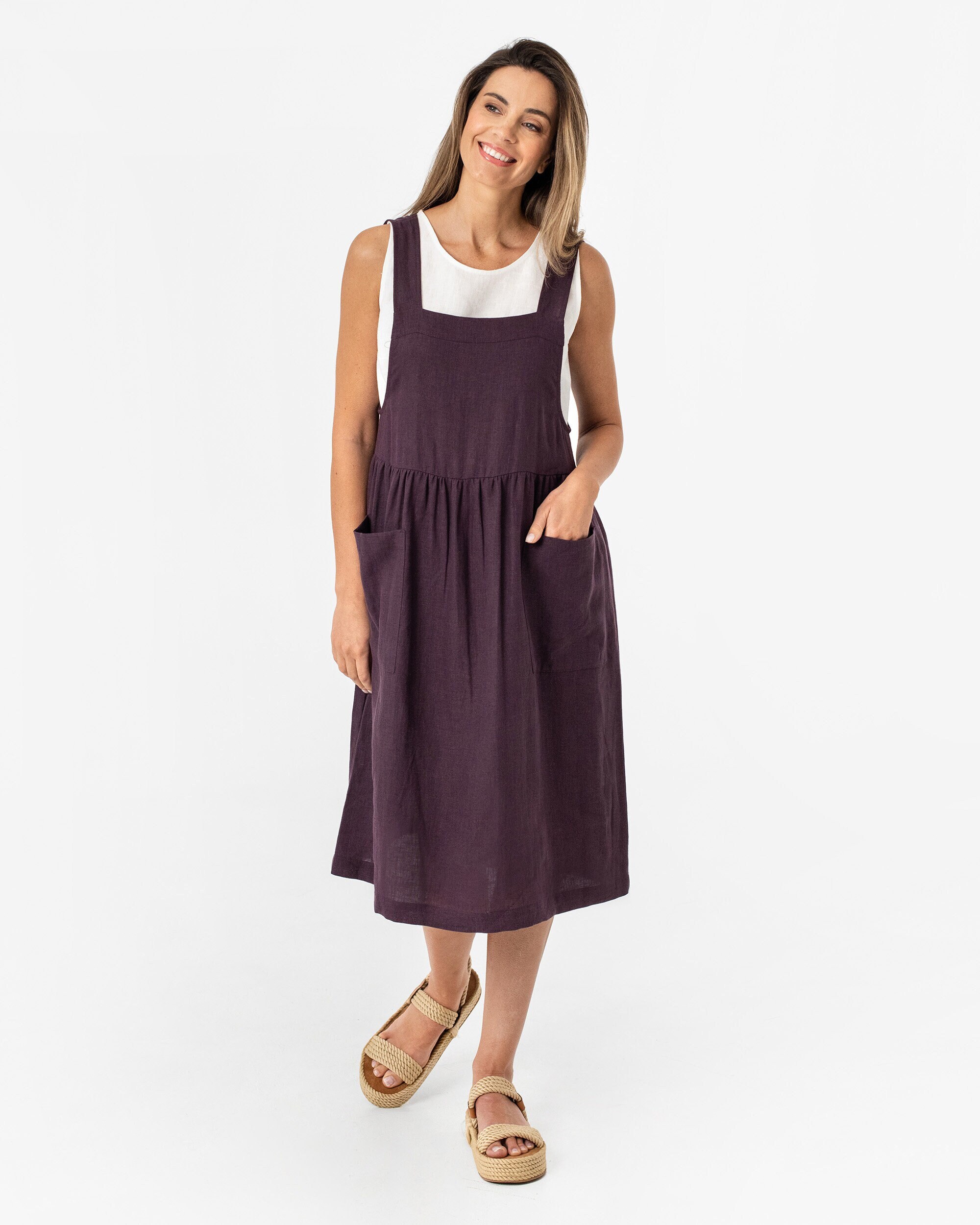 knee length dresses for ladies Charlotte Maternity and Nursing Pinafore Dress