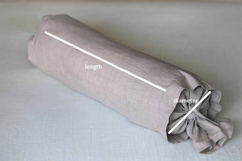 Linen bolster pillowcase / Candy pillow / Cylinder pillow. Etsy