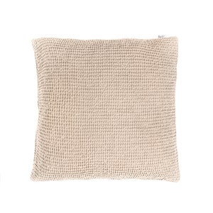 Linen throw pillow cover. Woodrose, Beige, Light Grey sofa pillow case. Decorative linen throw pillow. Waffle pillow cover. image 8