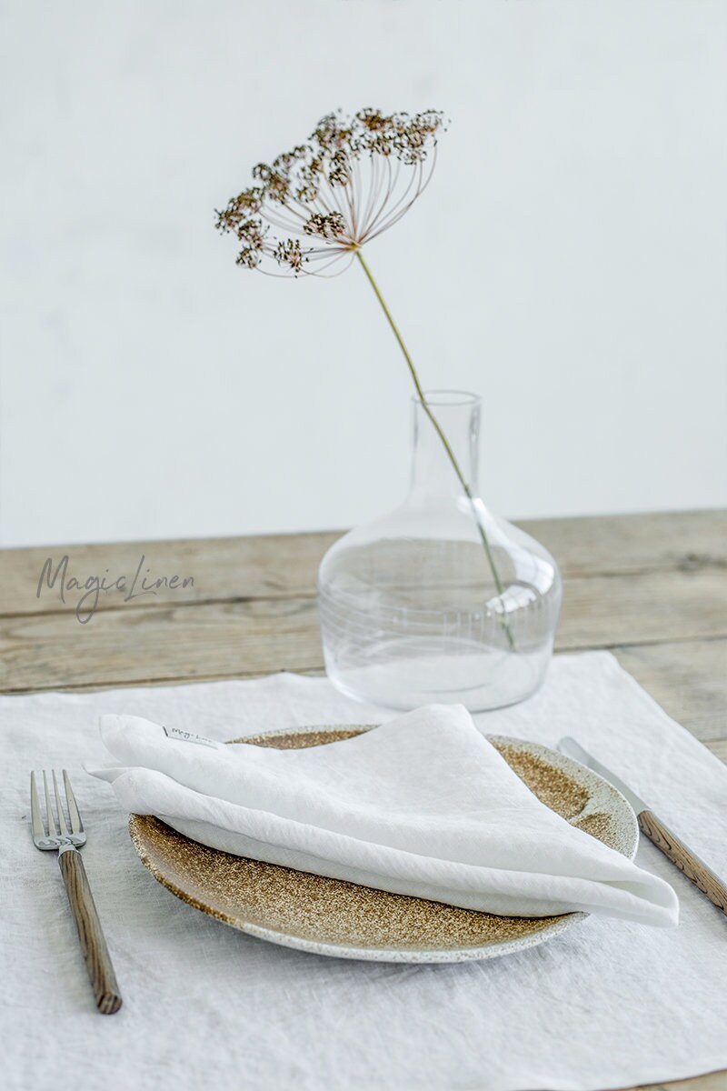 Ivory Linen Napkin Set of 2. Handmade Stone Washed Linen Etsy