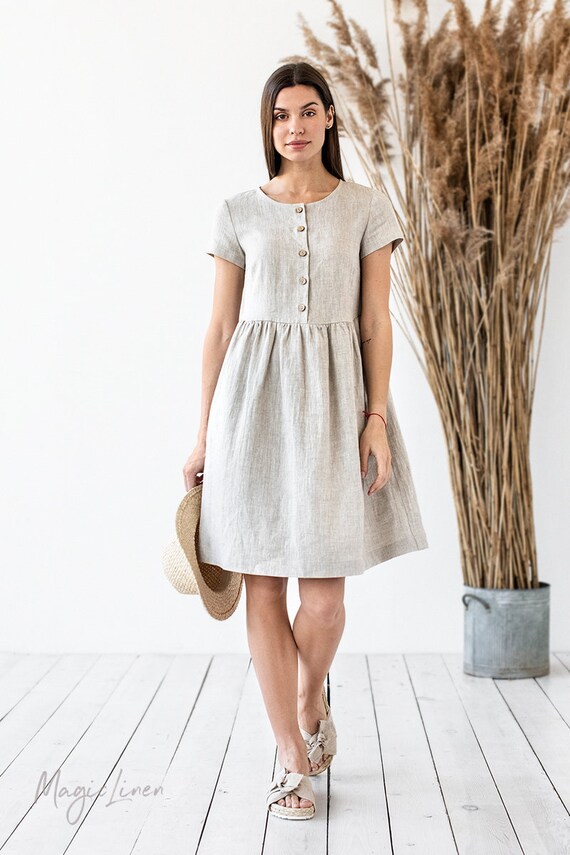 Linen summer dress FARO. Various colors 