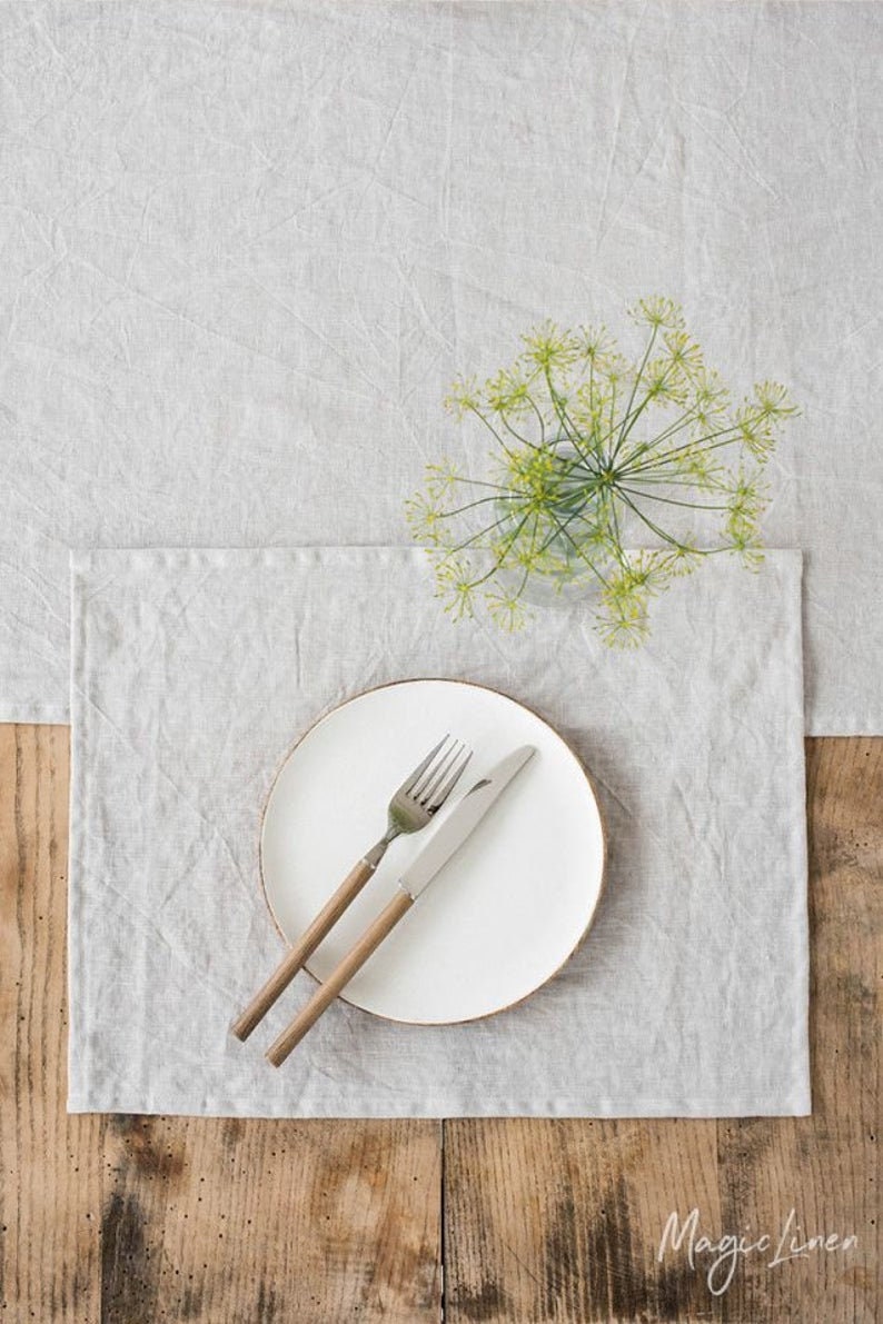 Linen Placemats. Various Colors. Linen Placemat Set. Linen Etsy