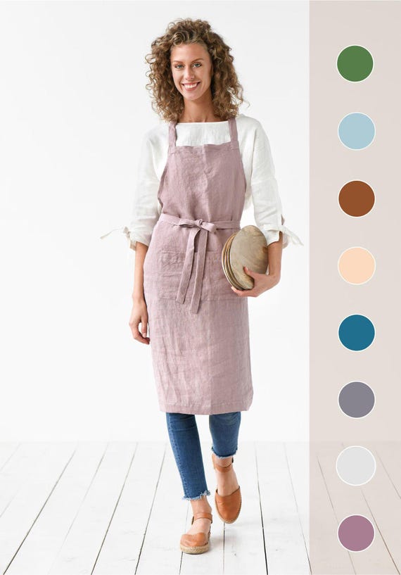 Magiclinen 100 Linen Apron Cooking Apron for Women With Pockets Stylish Kitchen Apron for Men and Women Kitchen Apron Etsy Ireland