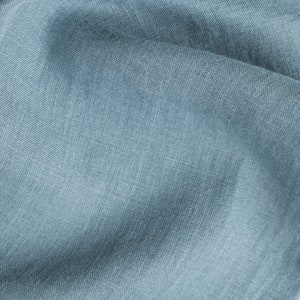 Funda nórdica de lino en color Azul Gris. Ropa de cama de lino a medida. Tamaños rey, reina. imagen 2