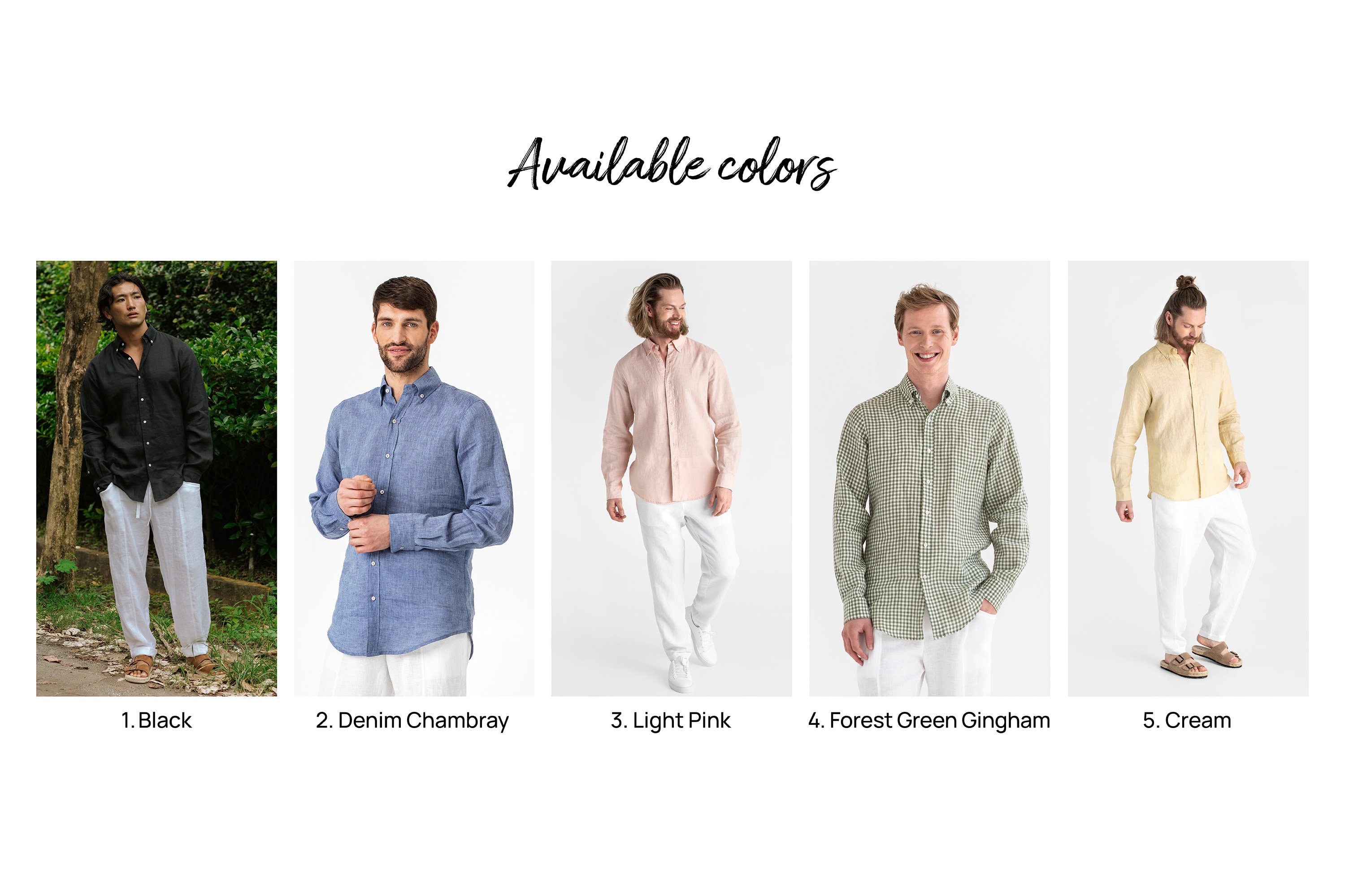 PARKLEES Heren katoenen linnen lange mouw button up opa kraag shirts met zak, Aqua, M