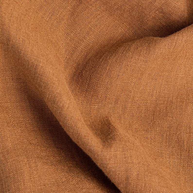 Linen fabric by the yard / meter Medium weight Cut-to-length linen fabric Softened linen fabric for sewing in various colors image 4