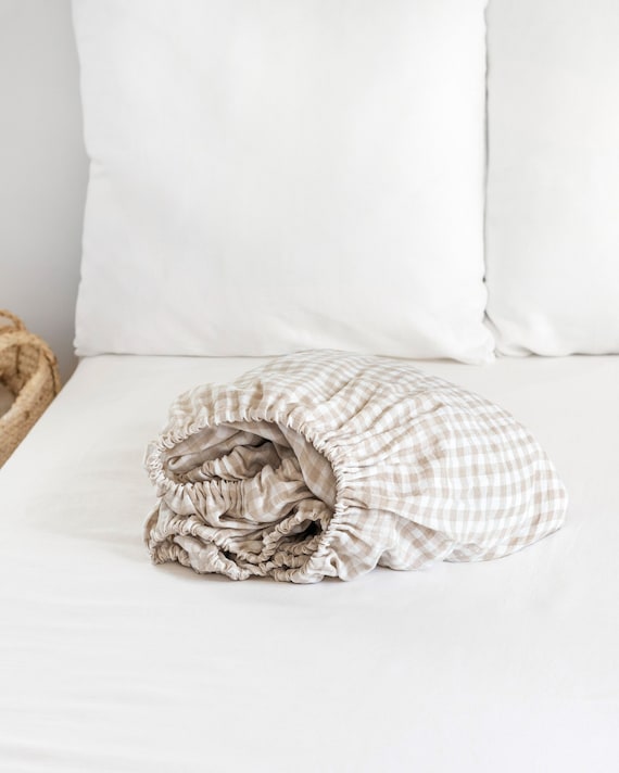 Linen fitted sheet queen discount