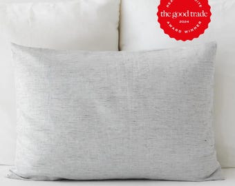 Black Pinstripe Linen Pillowcase – Striped Pillow Case Bedding – European Flax Pillow Cover – Minimal Bedroom Decor – Housewarming Gift