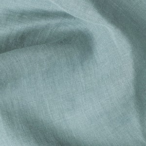 Linen fabric by the yard / meter Medium weight Cut-to-length linen fabric Softened linen fabric for sewing in various colors Teal blue