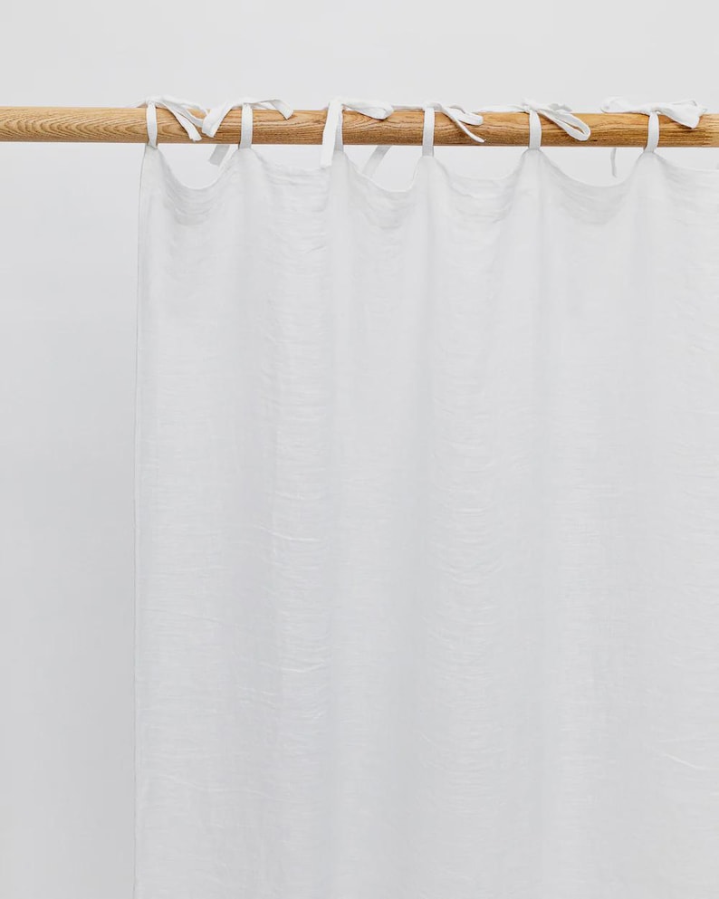 MagicLinen Tie Top Curtain - Thumbnail 5