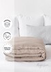 Linen duvet cover in Natural Linen (Oatmeal) color. Custom made bedding. King, Queen, Twin, Double, Full size bed linens. 