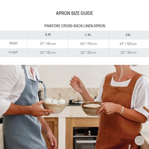 Linen pinafore apron Pinafore dress with pockets Stonewashed linen apron for cooking and gardening image 9