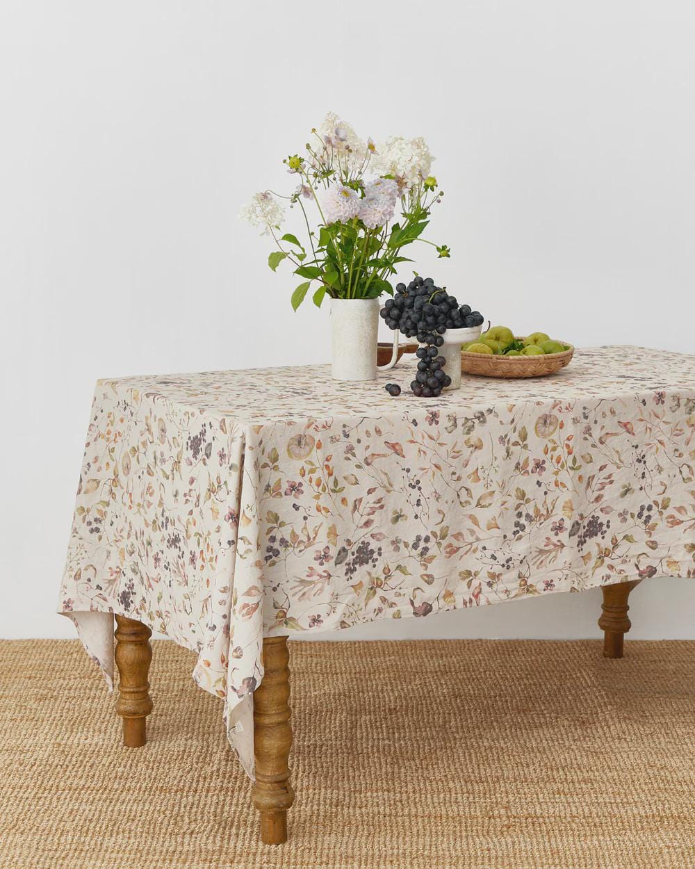 Autumn Forest Print Linen Tablecloth – Exclusive Fall Print – Custom ...