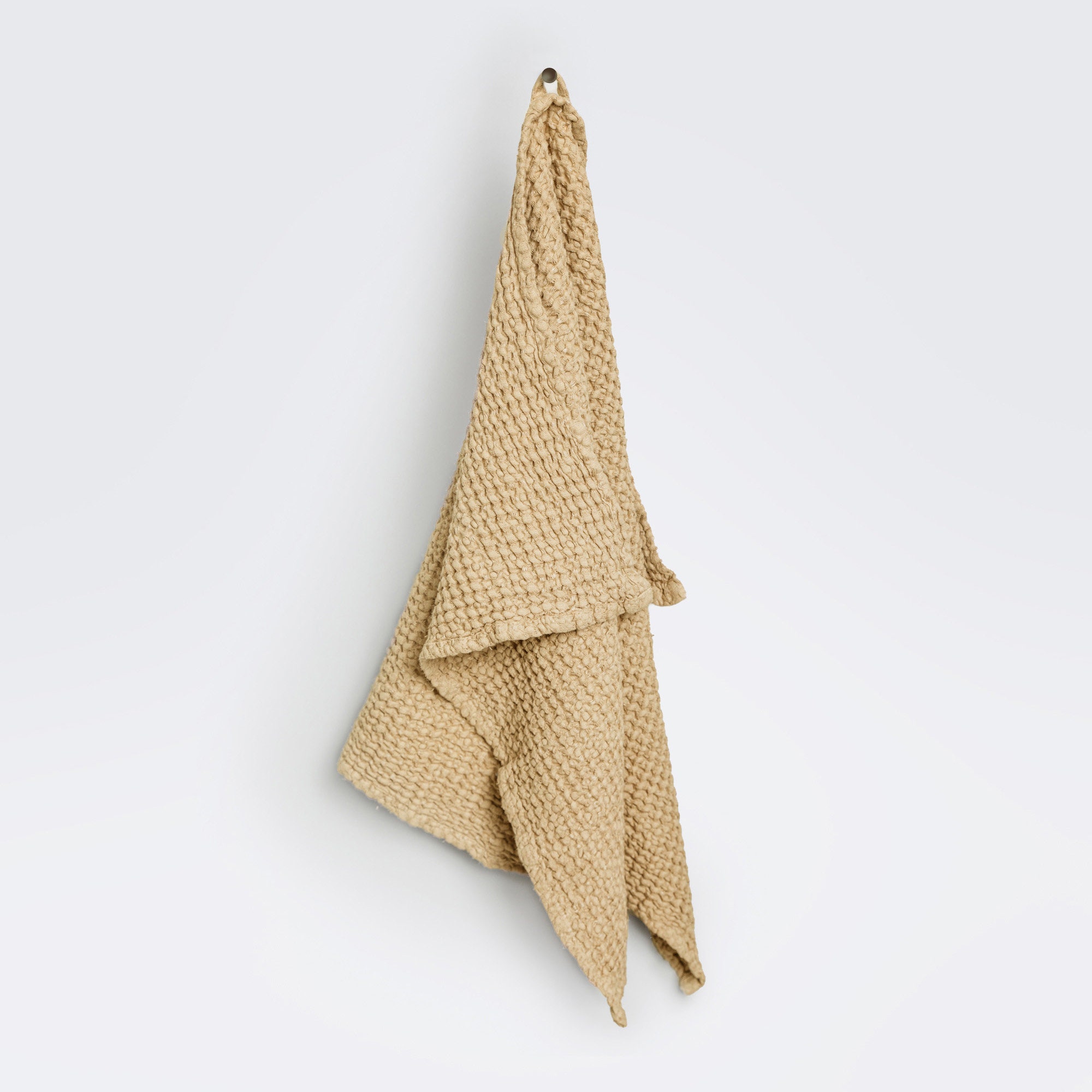 HANDMADE WAFFLE LINEN KITCHEN TOWEL IN OFF-WHITE – Ellei Home