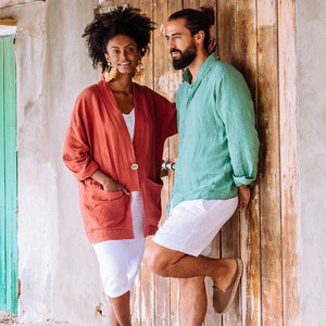 Etsy - Mens linen shorts STOWE in White by MagicLinen
