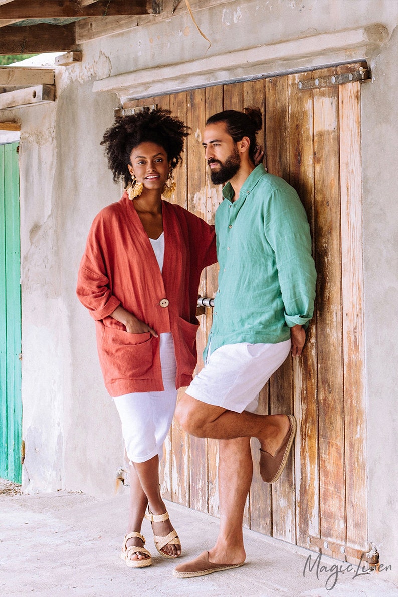 Etsy - Mens linen shorts STOWE in White by MagicLinen