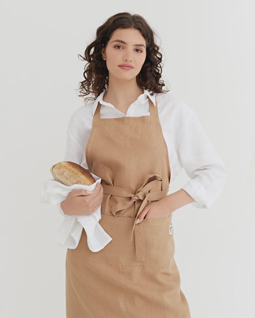 【日本未発売】POILANE ポワラーヌ リネンエプロン　麻　ユニセックス 日本未発売】POILANE ポワラーヌ リネンエプロン 麻 ユニセックス