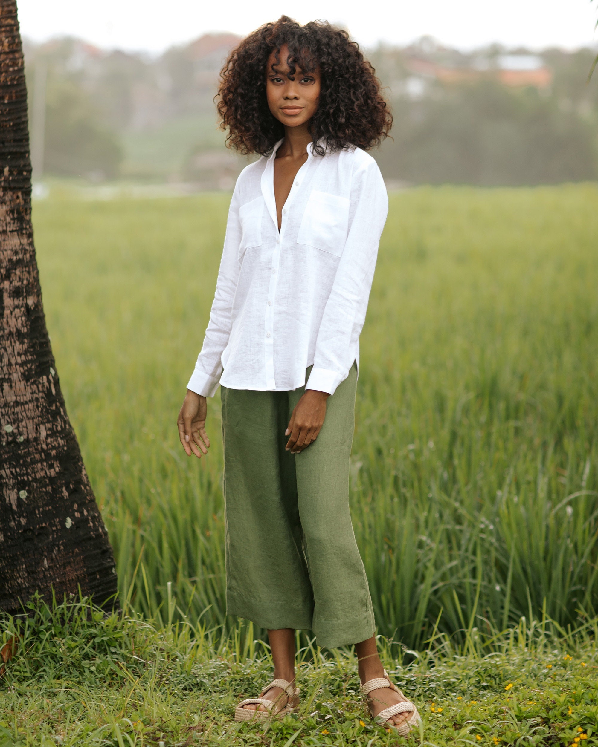トップス LINEN WASH CACHE SHIRT Xysaqa Linen Sets Womens Casual 2 Piece Outfits Cotton Long