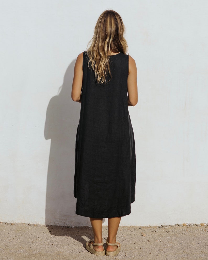 Etsy - Royal TOSCANA linen dress in Black by MagicLinen