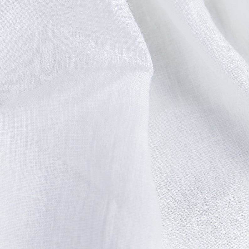 Linen duvet cover in White color. King, queen, custom size bedding image 2