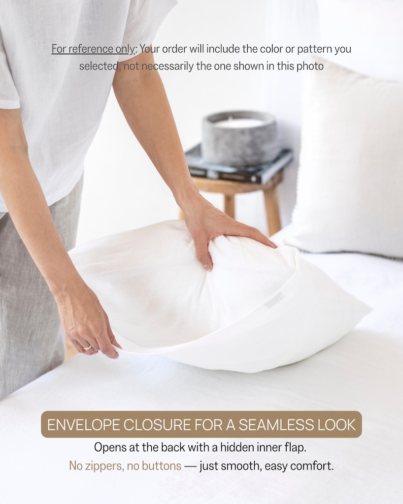 Natural Linen Duvet Cover Set — Beige Queen Duvet Cover — King Linen Bedding Set — Earthy Bedroom Decor image 6