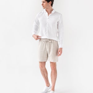 Etsy - Mens linen shorts STOWE in Black by MagicLinen