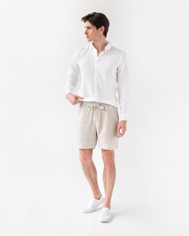 Etsy - Mens linen shorts STOWE in Black by MagicLinen