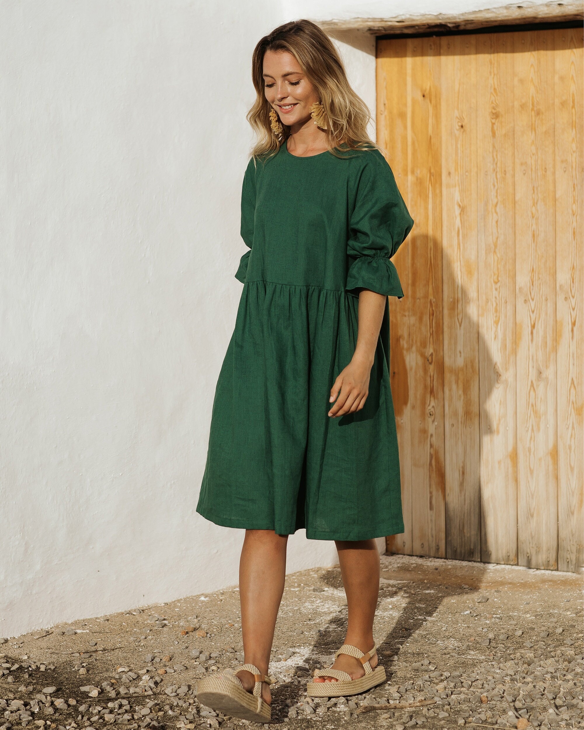 Green Babydoll Dress - Etsy Canada