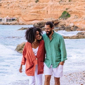 Etsy - Mens linen shorts STOWE in White by MagicLinen