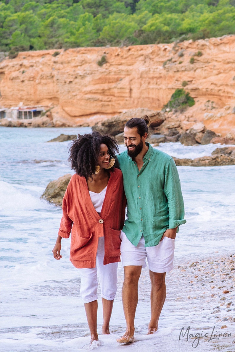 Etsy - Mens linen shorts STOWE in White by MagicLinen