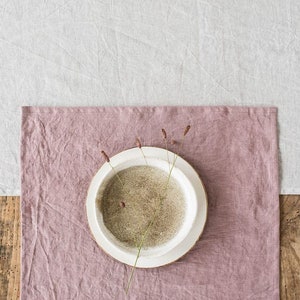 Linen placemats set in Woodrose (Dusty pink). Linen placemats.  Sets of 2 linen placemats.