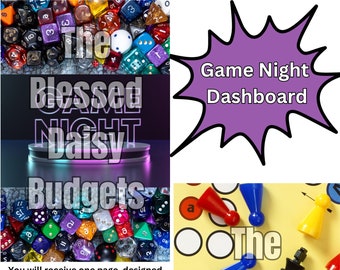 Game Night Dashboard A5 (5"x7") / Digital Listing