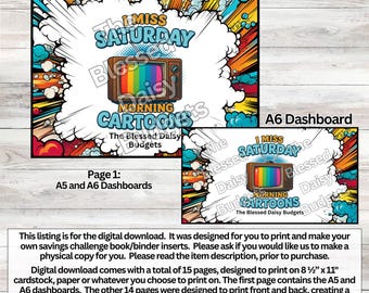 Saturday Morning Cartoons Savings Challenge Book/ Save the Saturdays / Lower-Higher Budget