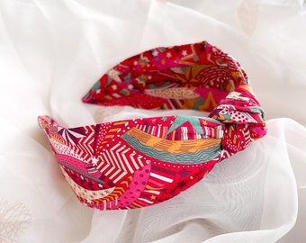 Knot Headband | Liberty London My Little Star, Red Hairband, Hair Accessory for Women