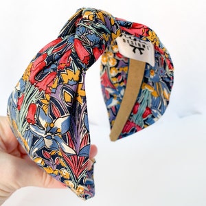 Liberty Print Headband | Knot Headband, Floral Headband for Women, Letterbox Gift, Floral Top Knot, Turban Headwrap, Wide Headband