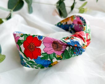Knot Headband | Liberty London Clarabell Floral Print, Womens Floral Hair Accessory