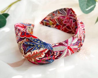 Haarband mit flachem Knoten und Blumenmuster | Paisley-Muster von Liberty London Adelphi Voyage