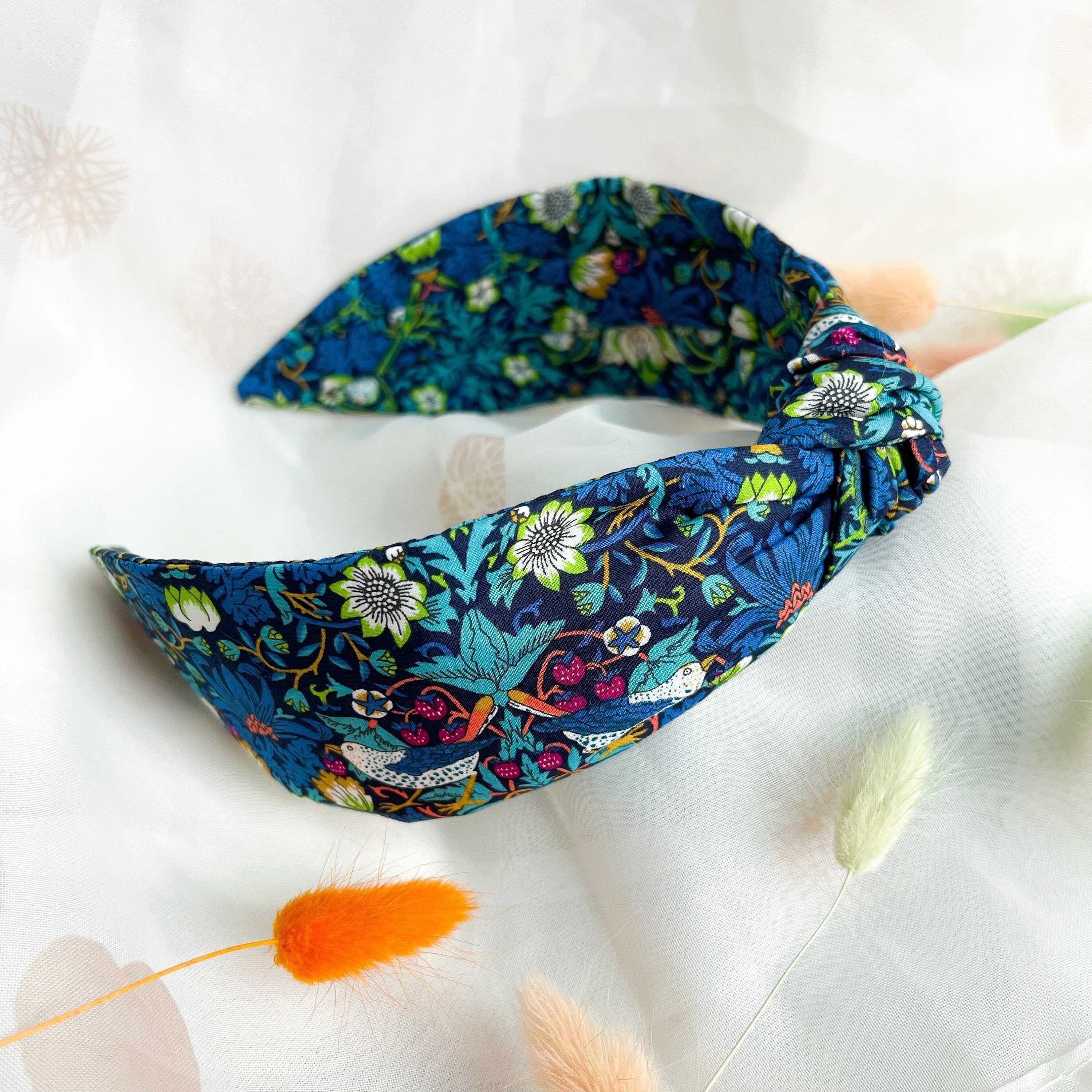 New handmade boutique floral top knot flexible wide headband ✨SOFT + STRETCHY HEADBANDS & MORE✨ | Spring outfits just  main image 2