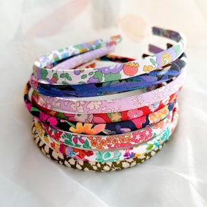 Liberty Print Thin Aliceband, Floral Printed Headband for Women Girls Kids Hairband Hair Accessory