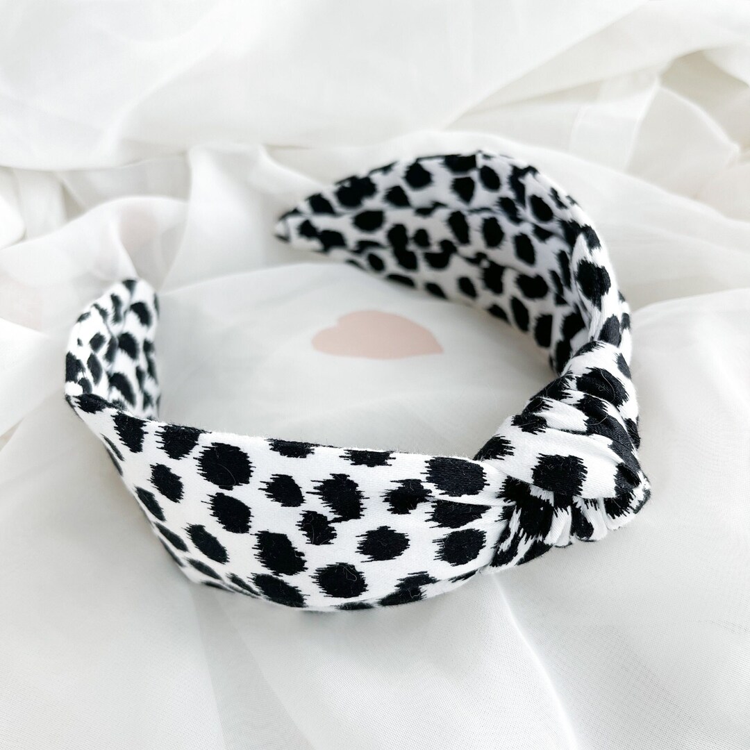 Monochrome Spotty Headband Womens Hair Accessory Occasion Etsy UK