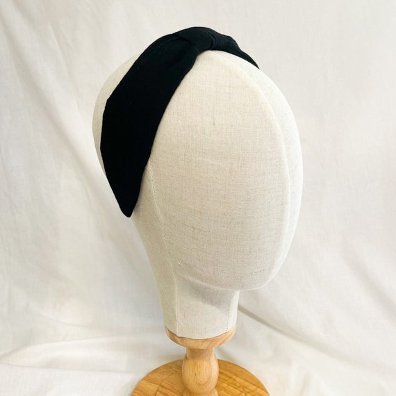 Black Headband | Flat Knot Hairband, Womens Plain Headband  display picture 1