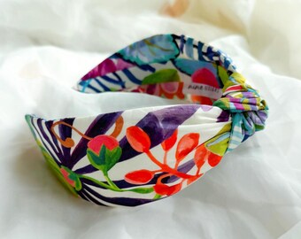 Knot Headband | Liberty London Jungle Trip A Print, Womens Hair Accessory, Summer Floral Hairband